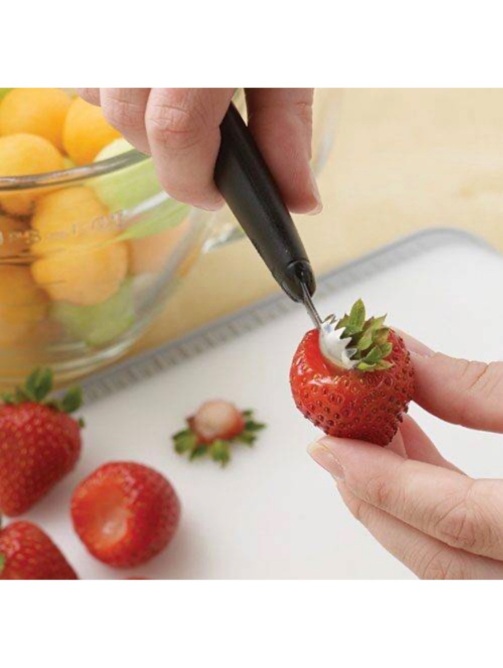 Pampered Chef Core & More Fruit Corer Melon Baller Tool #1176 NIP